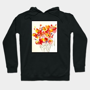 Orange Flowers Hoodie